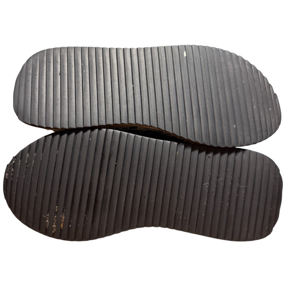 DKNY Orza Women's 9 Black Patent Platform Espadrille Sandals Slip-On Open Toe - Picture 11 of 13